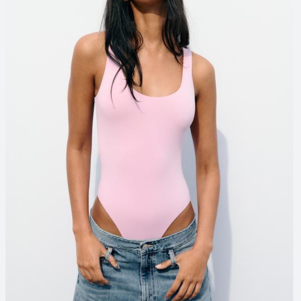 NWT Zara pink bodysuit Size Small